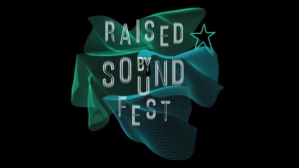 Generative cyan wave-line pattern on black evoking sound frequencies for Raised By Sound Fest.